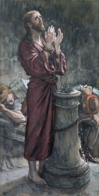 يسوع في السجن ، مثال لحياة المسيح ، c.1884-96 (مرحاض وغواش على ورق مقوى) بواسطة جيمس جاك جوزيف تيسو