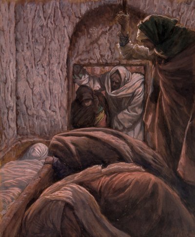 يسوع في القبر ، توضيح لحياة المسيح ، c.1884-96 (مرحاض وغواش على ورق مقوى) بواسطة جيمس جاك جوزيف تيسو