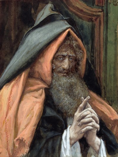 جوزيف أريماثيا ، رسم توضيحي لحياة المسيح ، c.1886-94 (مرحاض وغواش على ورق مقوى) بواسطة جيمس جاك جوزيف تيسو