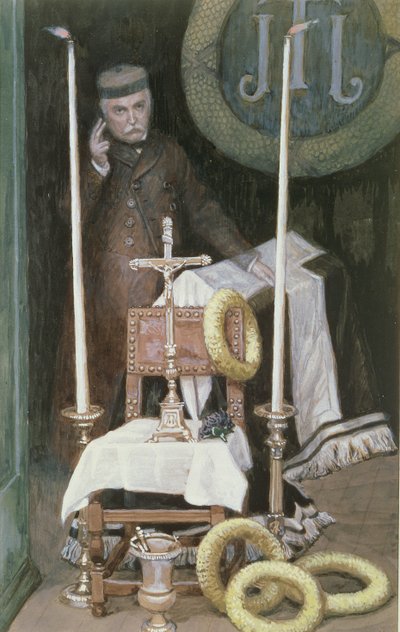 صورة للحاج (صورة ذاتية) ، توضيح لحياة المسيح ، c.1886-96 (غواش على ورق مقوى) بواسطة جيمس جاك جوزيف تيسو