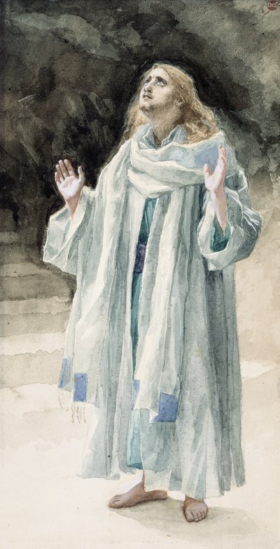 القديس يوحنا الإنجيلي ، رسم توضيحي لحياة المسيح ، c.1886-94 (مرحاض وغواش على ورق مقوى) بواسطة جيمس جاك جوزيف تيسو