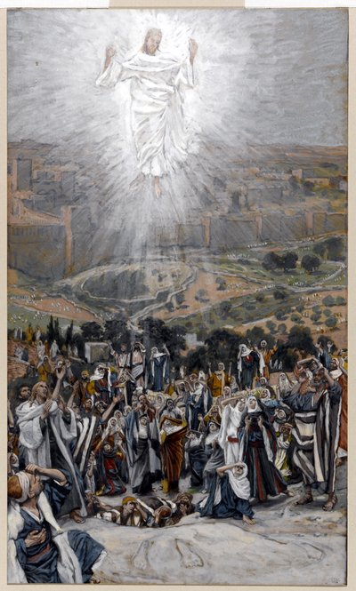 الصعود من جبل الزيتون ، توضيح لحياة المسيح ، c.1884-96 (مرحاض وغواش على ورق مقوى) بواسطة جيمس جاك جوزيف تيسو