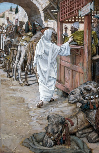 دعوة القديس ماثيو ، توضيح لحياة المسيح ، c.1886-94 (مرحاض وغواش على ورق مقوى) بواسطة جيمس جاك جوزيف تيسو