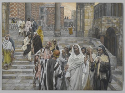 يعجب التلاميذ بمباني الهيكل ، توضيح من حياة ربنا يسوع المسيح ، 1886-1894 (مرحاض فوق الجرافيت على الورق) بواسطة جيمس جاك جوزيف تيسو