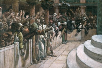 الشاهد الزائف ، توضيح لحياة المسيح ، c.1884-96 (مرحاض وغواش على ورق مقوى) بواسطة جيمس جاك جوزيف تيسو