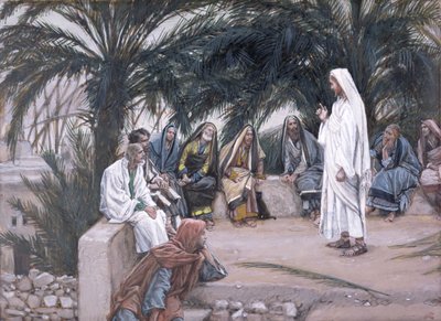 الأول سيكون الأخير ، رسم توضيحي لحياة المسيح ، c.1886-94 (مرحاض وغواش على ورق مقوى) بواسطة جيمس جاك جوزيف تيسو