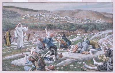 شفاء البرص ، رسم توضيحي لحياة المسيح ، c.1886-94 (مرحاض وغواش على ورق مقوى) بواسطة جيمس جاك جوزيف تيسو