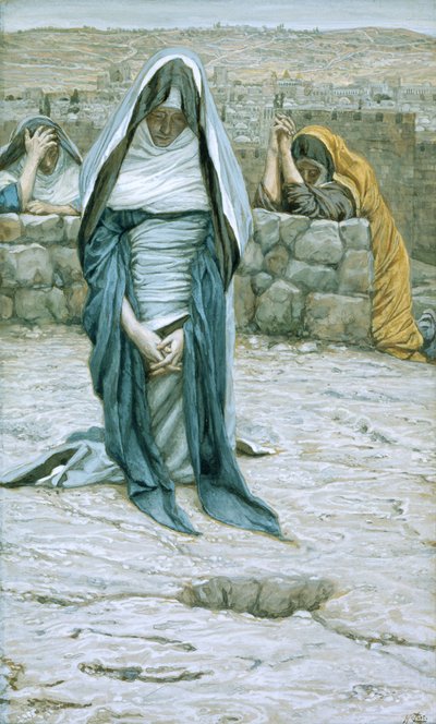 العذراء المقدسة في الشيخوخة ، توضيح لحياة المسيح ، c.1884-96 (مرحاض وغواش على ورق مقوى) بواسطة جيمس جاك جوزيف تيسو
