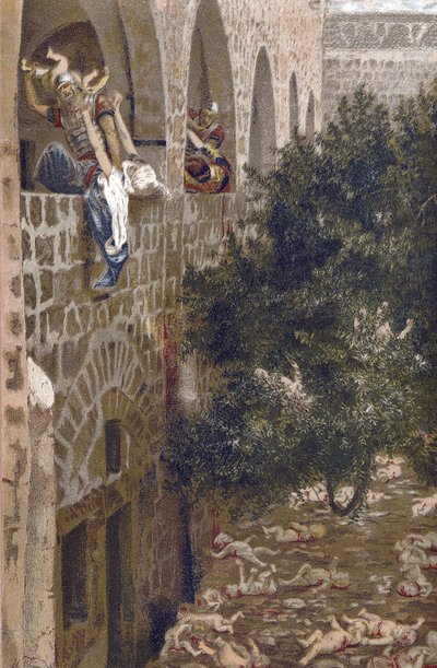 مذبحة الأبرياء - مذبحة الأبرياء - من "حياة ربنا يسوع المسيح" - 1899 بقلم جيمس تيسو - لا في دي نوتر سيجنور يسوع المسيح ، بقلم جاك جوزيف (جاك جوزيف) تيسو ديت جيمس تيسو (1836 -1902) بواسطة جيمس جاك جوزيف تيسو