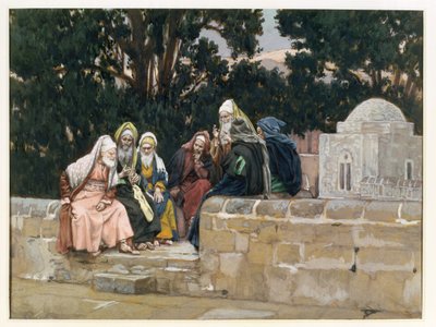 الفريسيون و Herodians ، توضيح لحياة المسيح ، c.1886-96 (الغواش على ورق مقوى) بواسطة جيمس جاك جوزيف تيسو