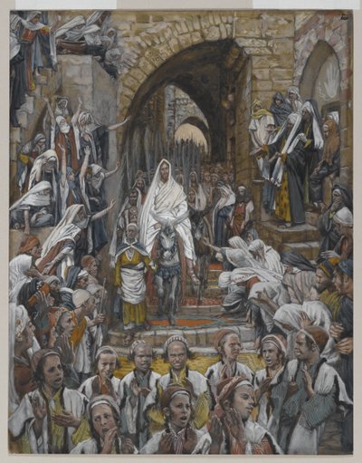 الموكب في شوارع القدس ، توضيح من حياة ربنا يسوع المسيح ، 1886-1894 (مرحاض على الجرافيت على الورق) بواسطة جيمس جاك جوزيف تيسو