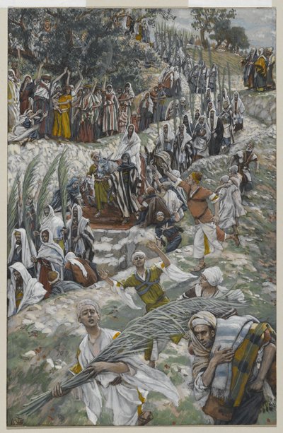 الموكب على جبل الزيتون ، توضيح من حياة ربنا يسوع المسيح ، 1886-1894 (مرحاض على الجرافيت على الورق) بواسطة جيمس جاك جوزيف تيسو