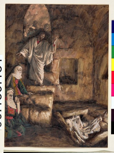 نشأة لعازر ، رسم توضيحي لحياة المسيح ، c.1886-94 (مرحاض وغواش على ورق مقوى) بواسطة جيمس جاك جوزيف تيسو