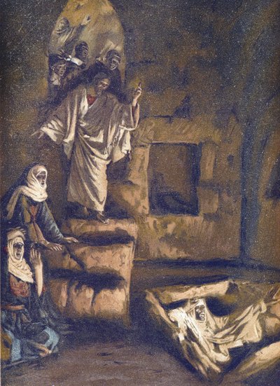 قيامة لعازر - قيامة لعازر - من "" حياة ربنا يسوع المسيح "- 1899 بقلم جيمس تيسو - حياة ربنا يسوع المسيح ، بقلم جاك جوزيف (جاك جوزيف) تيسو ديت جيمس تيسو (1836- 1902) بواسطة جيمس جاك جوزيف تيسو