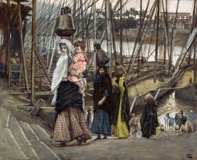 The Sojourn ، مصر ، رسم توضيحي لحياة المسيح ، c.1886-94 (مرحاض وغواش على ورق مقوى) بواسطة جيمس جاك جوزيف تيسو