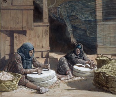 المرأة في الطاحونة ، رسم توضيحي لحياة المسيح ، c.1886-94 (مرحاض وغواش على ورق مقوى) بواسطة جيمس جاك جوزيف تيسو