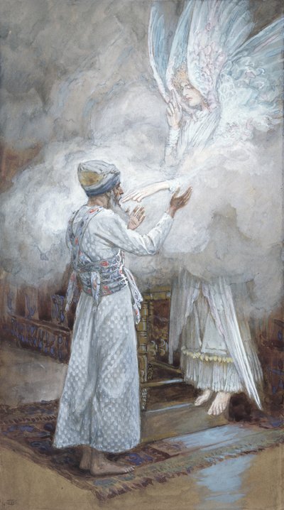 رؤية زكريا ، رسم توضيحي لحياة المسيح ، c.1886-94 (مرحاض وغواش على ورق مقوى) بواسطة جيمس جاك جوزيف تيسو