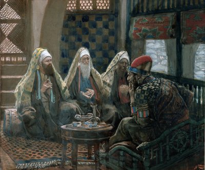 The Wise Menes and Herod ، توضيح لحياة المسيح ، c.1886-94 (مرحاض وغواش على ورق مقوى) بواسطة جيمس جاك جوزيف تيسو