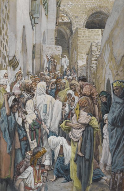 المرأة مع قضية الدم ، التوضيح من حياة ربنا يسوع المسيح (مرحاض على الجرافيت على الورق) بواسطة جيمس جاك جوزيف تيسو
