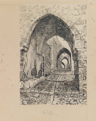 عبر دولوروزا ، القدس ، رسم توضيحي من حياة ربنا يسوع المسيح (حبر وجرافيت على ورق) بواسطة جيمس جاك جوزيف تيسو