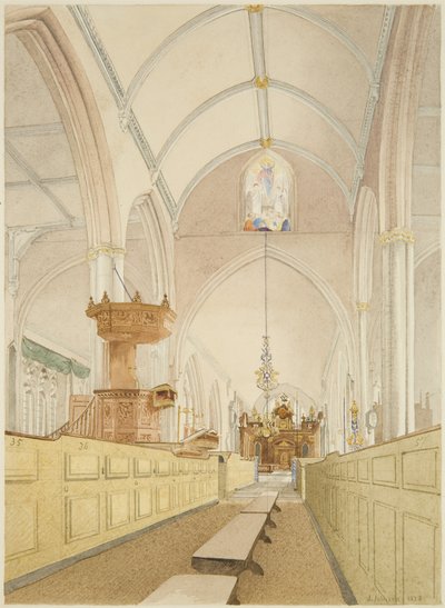 Interior of Temple Church, looking East بواسطة جيمس جونسون