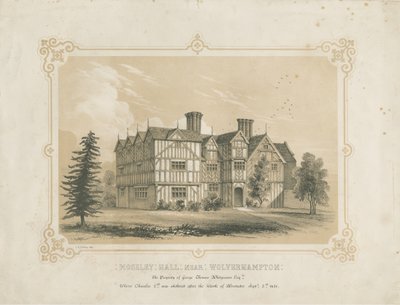 Bushbury - Moseley Old Hall: lithograph، nd [؟ 18th cent] بواسطة جيمس كيلواي كولينج