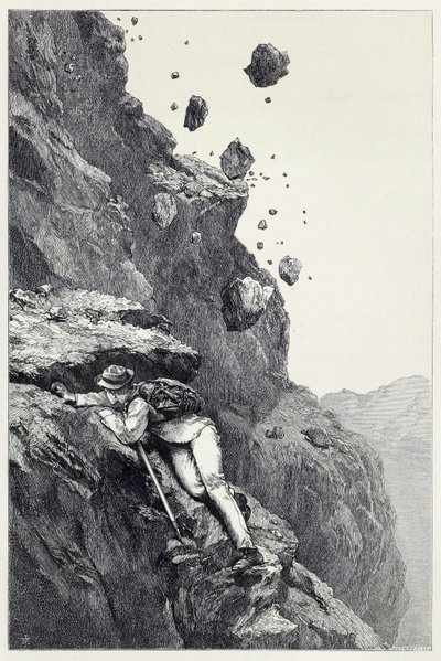 مدفع على ماترهورن ، من Scrambles بين جبال الألب في السنوات 1860 - 69 ، حانة. 1871 بواسطة جيمس ماهوني