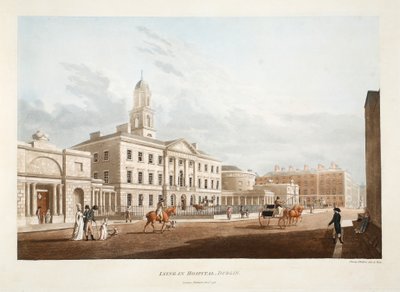 مستشفى لاينغ إن ، دبلن ، 1795 (نقش يدوي) بواسطة جيمس مالتون