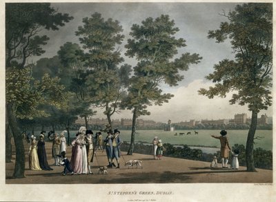 سانت ستيفن جرين ، دبلن ، من مجموعة من عشرين مناظر لدبلن ، 1796 بواسطة جيمس مالتون