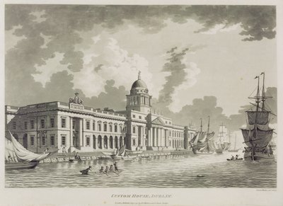 The Custom House ، دبلن ، 1792 بواسطة جيمس مالتون