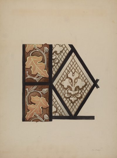 نافذة زجاجية مطلية ، ج. 1937. بواسطة جيمس ماكليلان