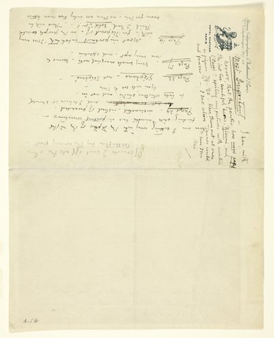 رسالة إلى William Heinemann مع تصحيحات لـ Eden مقابل Whistler: The Baronet and the Butterfly. عيد الحب مع الحكم بواسطة جيمس أبوت ماكنيل ويسلر