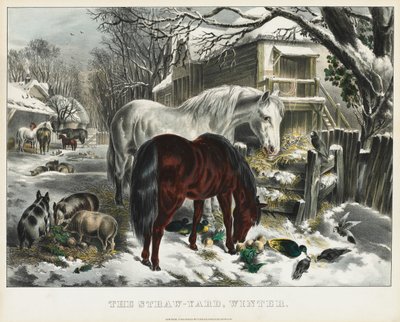 ساحة القش ، شتاء ، 1800s. بواسطة جيمس ميريت آيفز