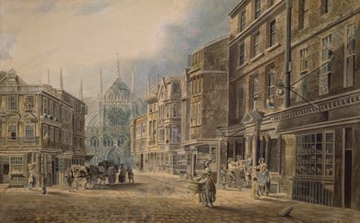 لندن ، Old Tothull St.Leading to Westminster Abbey ، 1776 بواسطة جيمس ميللر