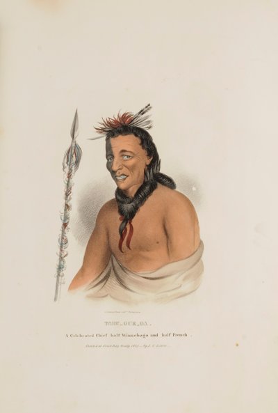 TSHU-GU-GU-GA؛ زعيم مشهور نصفه من الوينيباغو ونصفه الآخر من الفرنسيين، من محفظة السكان الأصليين بواسطة جيمس أوتو لويس