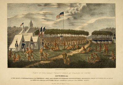 منظر للمعاهدة الكبرى المنعقدة في براري دو شين ، سبتمبر 1825 بواسطة جيمس أوتو لويس