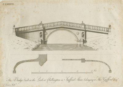 تشيلنجتون بارك - جسر: نقش ، بدون تاريخ [عام 1789] (طباعة) بواسطة جيمس باين
