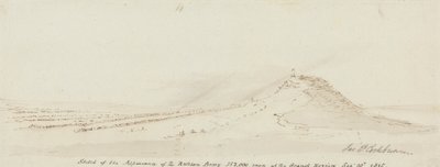 رسم تخطيطي لظهور الجيش الروسي، 152.000 رجل في المراجعة الكبرى، 10 سبتمبر 1815 بواسطة جيمس باتيسون كوكبيرن