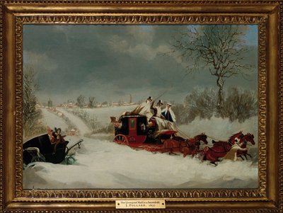 بريد ليفربول في عاصفة ثلجية بالقرب من سانت ألبانز ، 1837 بواسطة جيمس بولارد