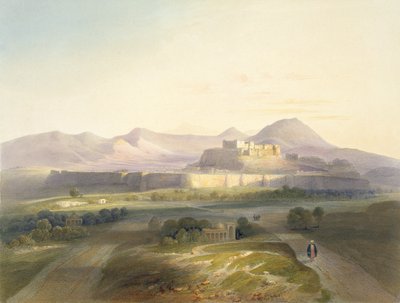 بلدة وقلعة غوزني ، اللوحة 18 من "المشهد ، سكان وأزياء أفغانستان" ، منقوش بواسطة WL Walton ، 1848 بواسطة جيمس راتراي