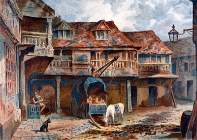كورتيارد أوف ذا تابارد إن ، بورو هاي ستريت ، ساوثوارك ، لندن ، 1871 بواسطة جيمس الفضيلة