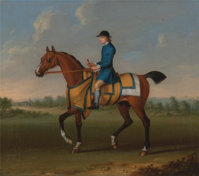 A Bay Racehorse مع Jockey Up بواسطة جيمس سيمور