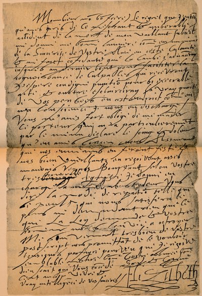 رسالة من الملكة إليزابيث الأولى 1533-1603 إلى الملك جميس السادس 1566-1625 ، 1898 بواسطة جيمس ستيل
