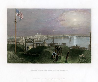 بوسطن كما تُرى من مرتفعات دورشيستر ، الولايات المتحدة الأمريكية ، 1838. بواسطة جيمس تيبيتس ويلمور