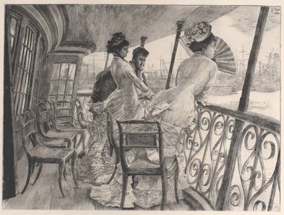 معرض HMS Calcutta التذكاري للكرة على متن السفينة La galerie du Calcutta ... ، 1876. بواسطة جيمس تيسو