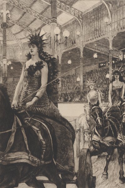 سيدات العربات في ميدان سباق الخيل Ces dames des chars à l'Hippodrome ، 1885. بواسطة جيمس تيسو