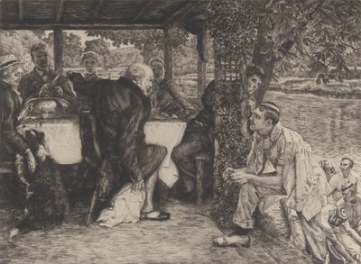 مثل الابن الضال ، رقم 4: العجل المسمن ، 1882. بواسطة جيمس تيسو