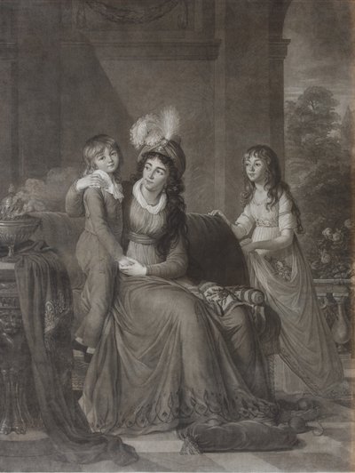 صورة لإيكاترينا سيرجيفنا سامويلوفا ، ني تروبيتسكايا 1763-1830 مع الأطفال ، 1797 بواسطة جيمس ووكر
