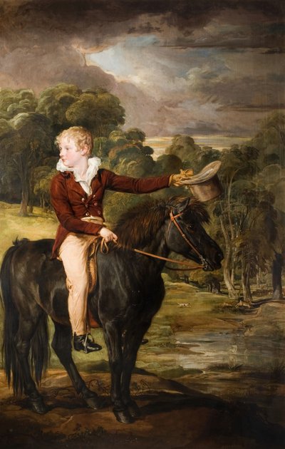 صورة للورد ستانهوب 1805-66 وهو يركب حصانًا ، 1815. بواسطة جيمس وارد
