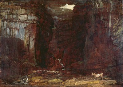 دراسة لـ &39;Gordale Scar&39; ، 1811-13 (زيت على قماش) بواسطة جيمس وارد